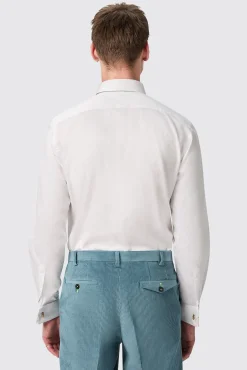 Style·Patterned Shirts|Style·Plain Shirts|Twisted Tailor Westwood Skinny Fit White Double Cuff Cotton Shirt With Cufflinks