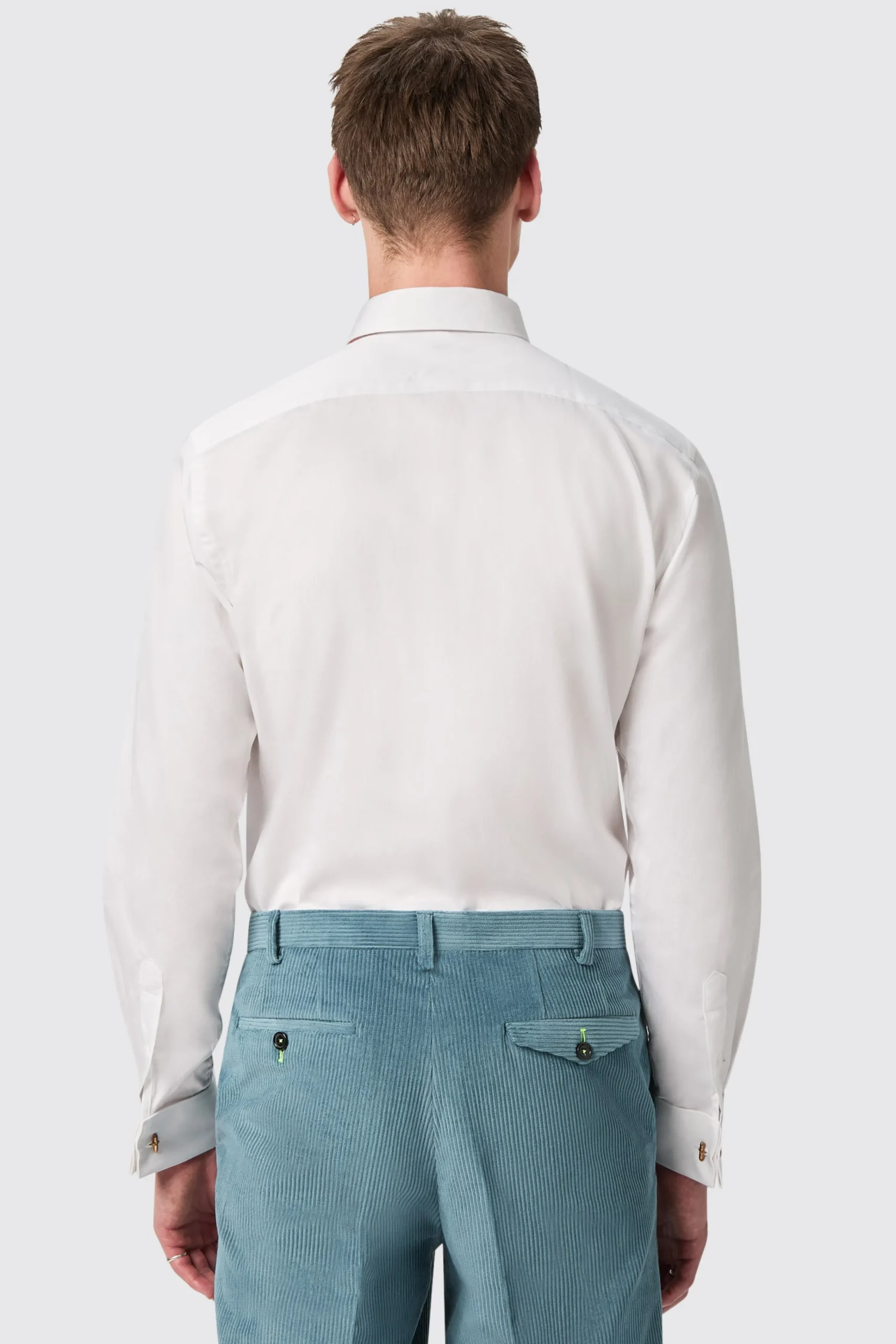 Style·Patterned Shirts|Style·Plain Shirts|Twisted Tailor Westwood Skinny Fit White Double Cuff Cotton Shirt With Cufflinks